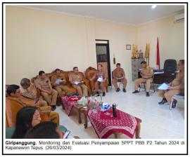 Monitoring dan Evaluasi Penyampaian SPPT PBB P2 Tahun 2024 di Kapanewon Tepus